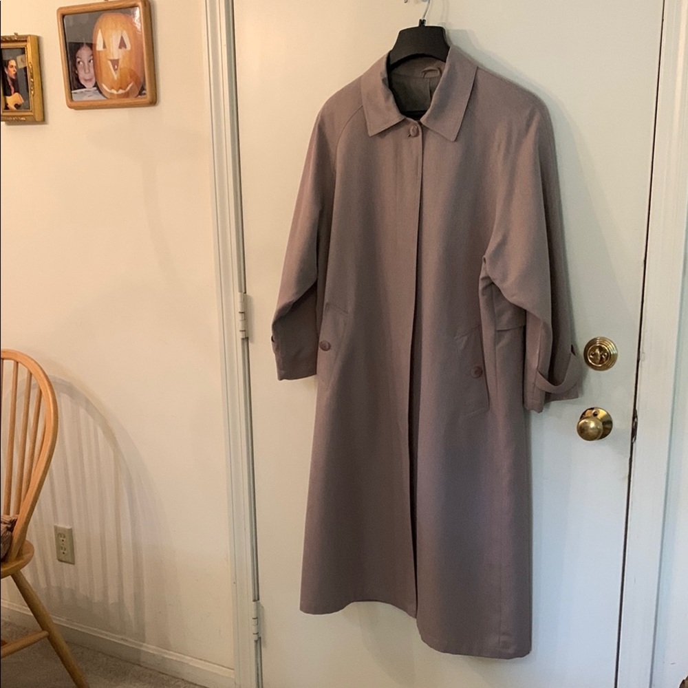 Talbots Tan Trench Coat Classic Full-Length Style